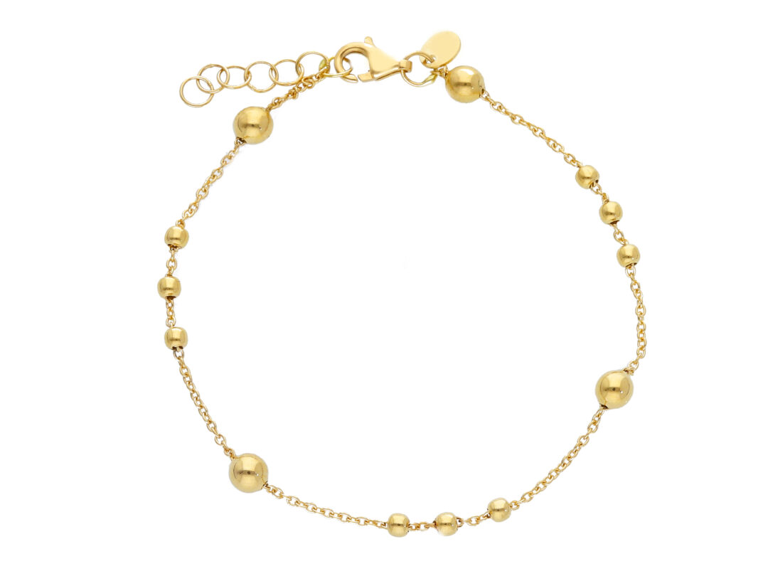 Bracciale Donna In Oro Giallo 750 con Pallini