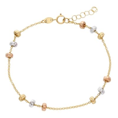 Bracciale Donna In Oro Giallo 750 con Dischetti Tricolore