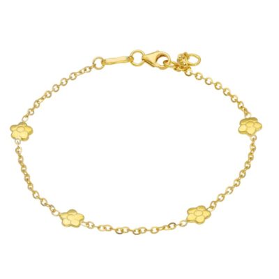 Bracciale Donna In Oro Giallo 750 con Fiorellini