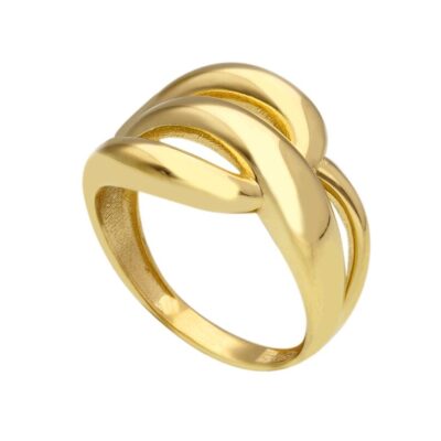 Anello Donna Intrecciato In Oro Giallo 750