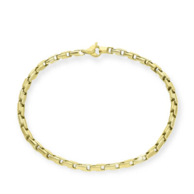 Bracciale Uomo Maglia Squadrata in Oro Giallo 750