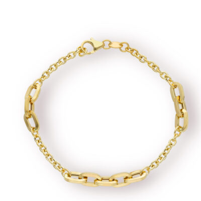 Bracciale  Donna In Oro Giallo 750 a Maglia Alternate