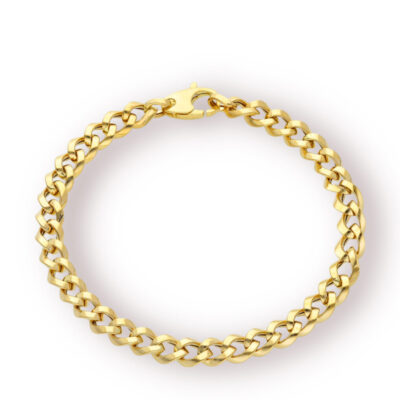 Bracciale Uomo Maglia Grumette in Oro Giallo e Bianco 750