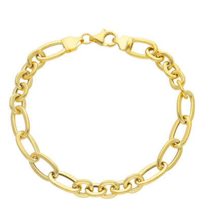 Bracciale  Donna In Oro Giallo 750 con Maglie Alternate Ovali