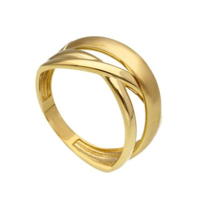 Anello Donna In Oro Giallo 750 a Fasce Intrecciate