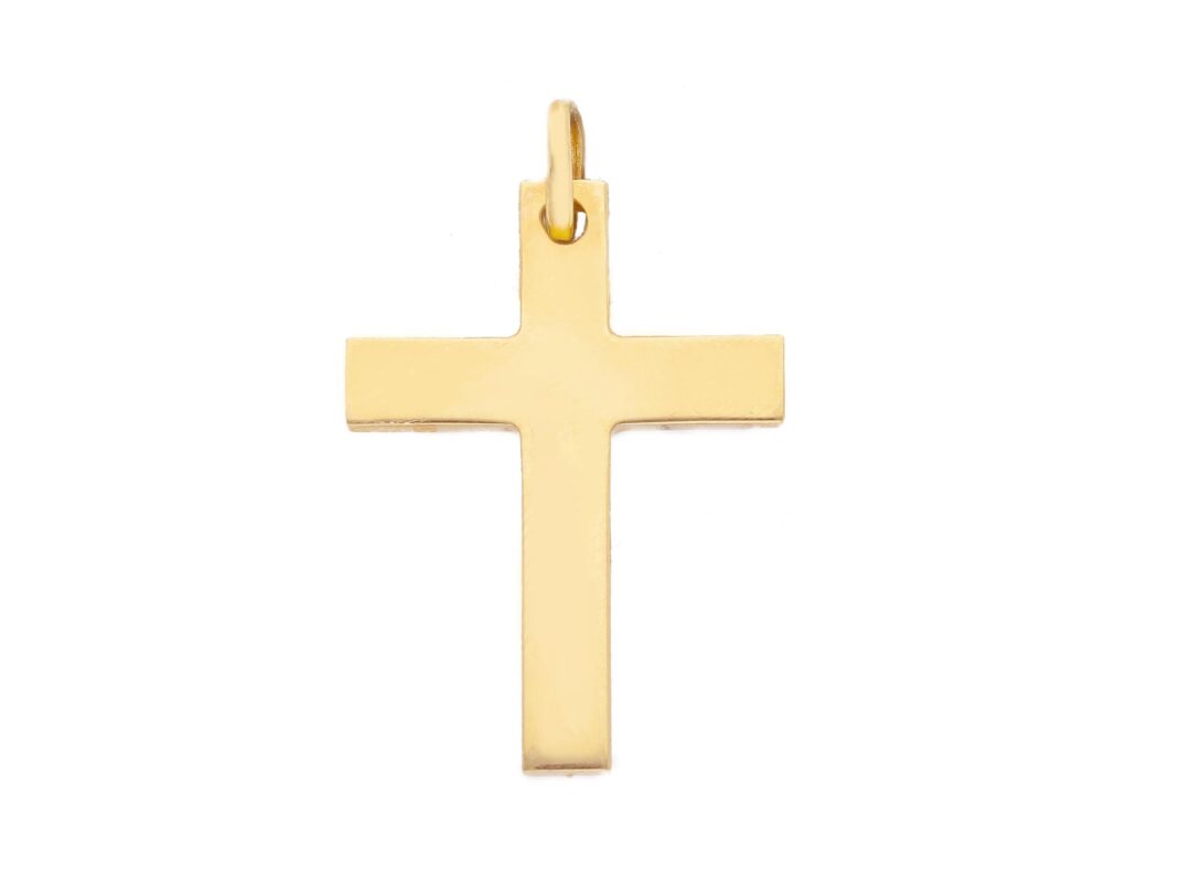 Croce in Oro Giallo 750 Liscia