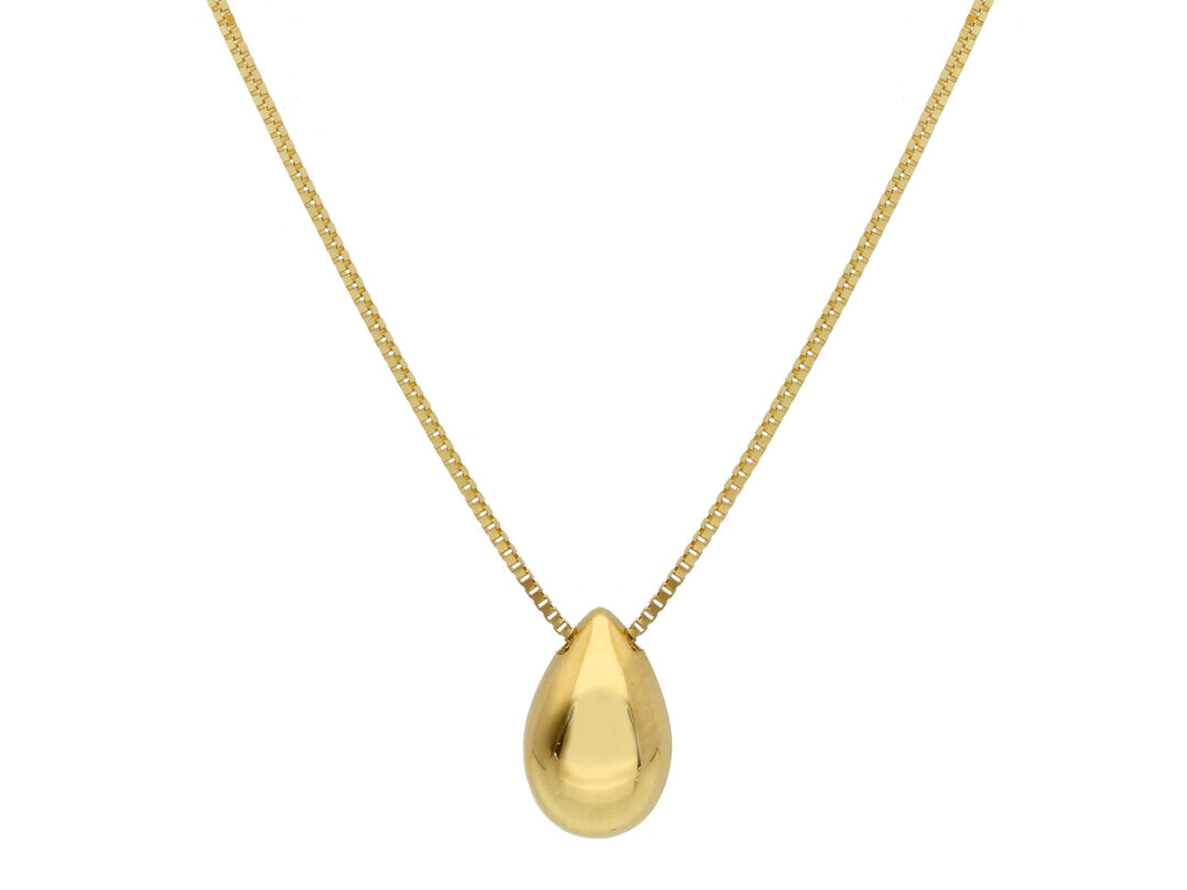 Girocollo Donna Oro Giallo 750 con Pendente a Goccia