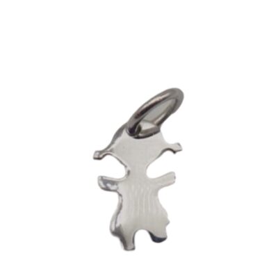 Ciondolo Bambina In Oro Bianco 750
