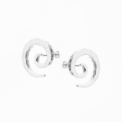 Orecchini a Lobo In Argento a Spirale Media