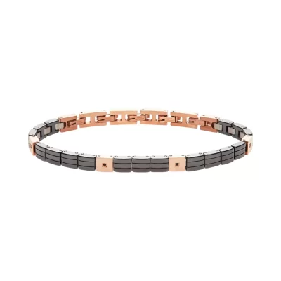 Bracciale Acciaio Gold Uomo Breil Ceramic Brik Tj3271