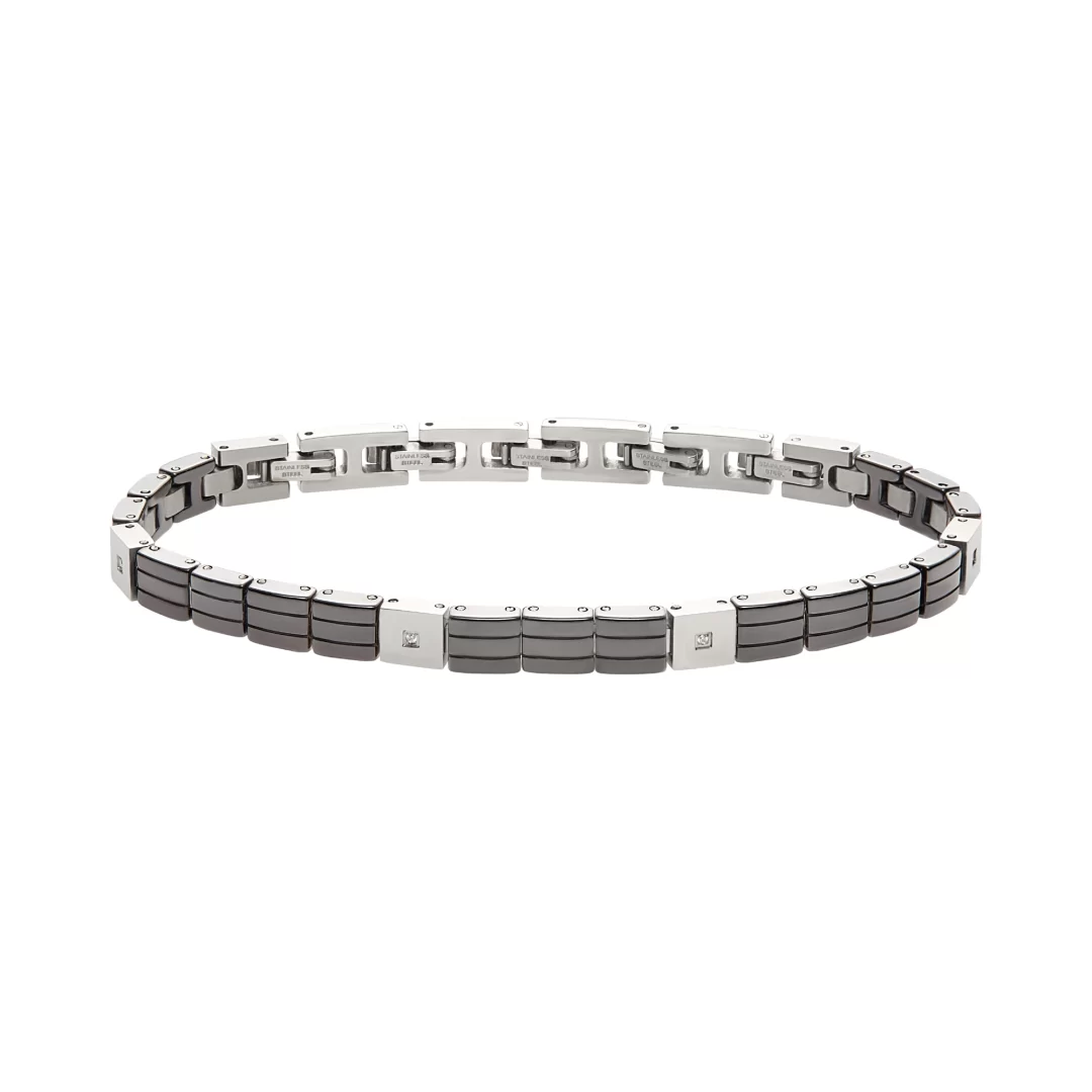 Bracciale Acciaio Uomo Breil Ceramic Brik Tj3270