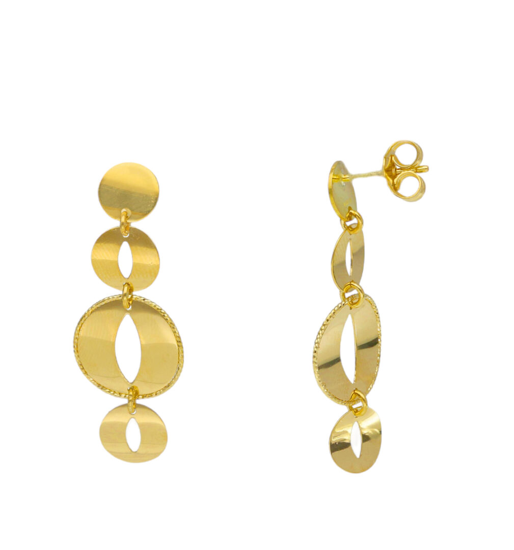 Orecchini Pendenti Donna Oro Giallo 750 Fantasia