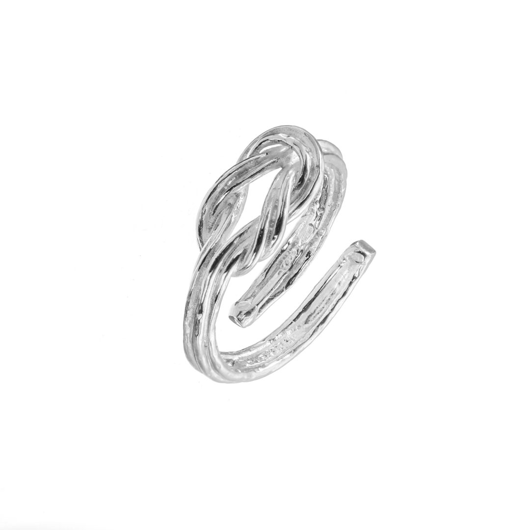 Anello Athena In Argento Naturale con Nodo