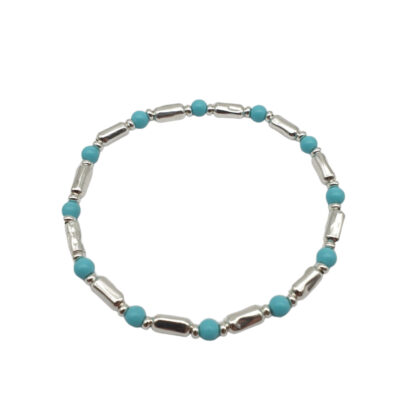 Bracciale Athena Brividi in Argento Naturale con Pasta di Turchese