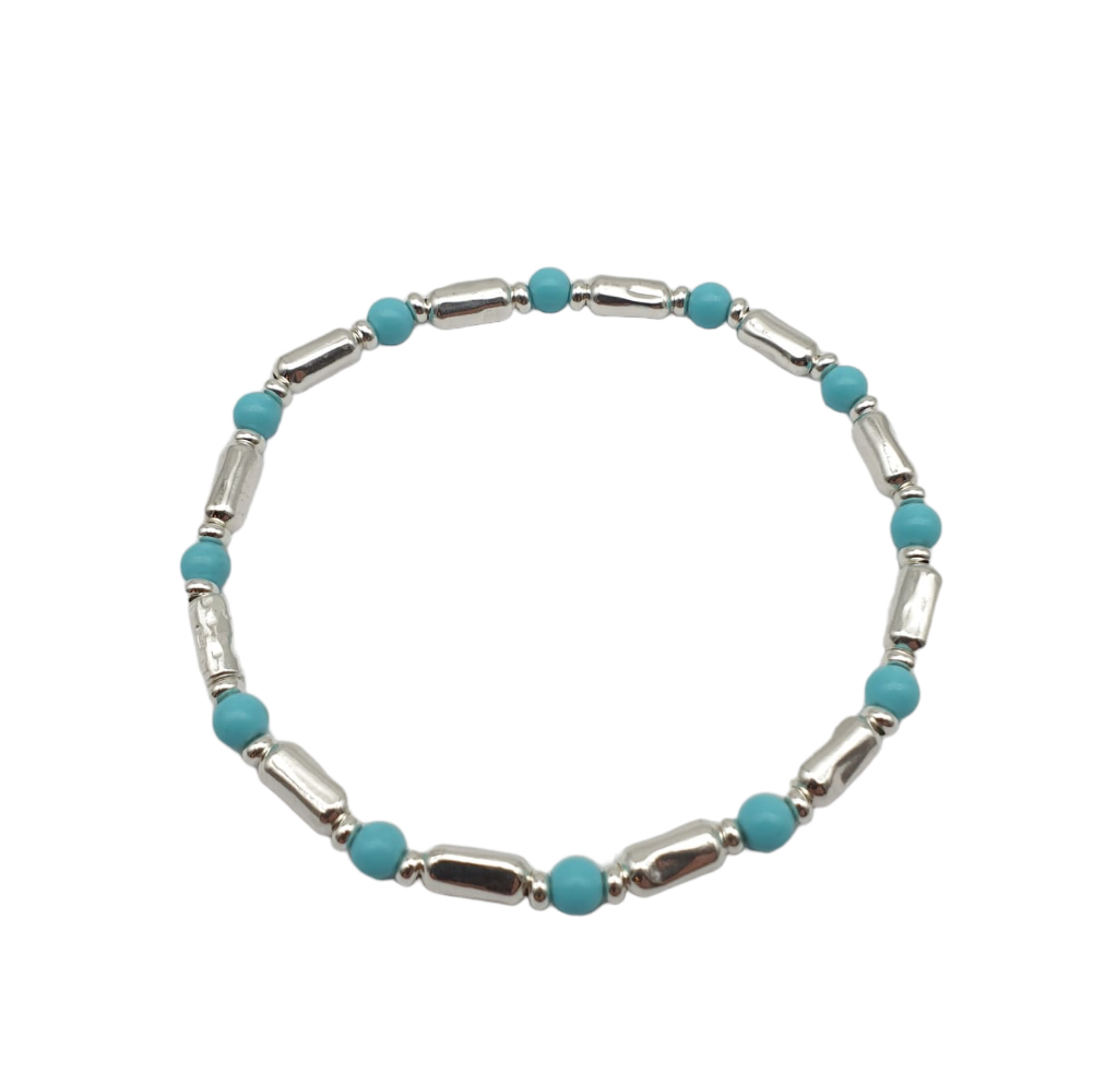 Bracciale Athena Brividi in Argento Naturale con Pasta di Turchese
