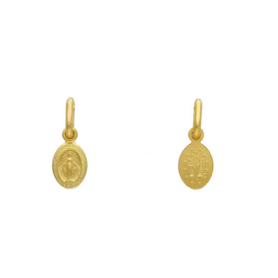 Medaglia con Madonna Miracolosa in Oro Giallo 750 Piccola