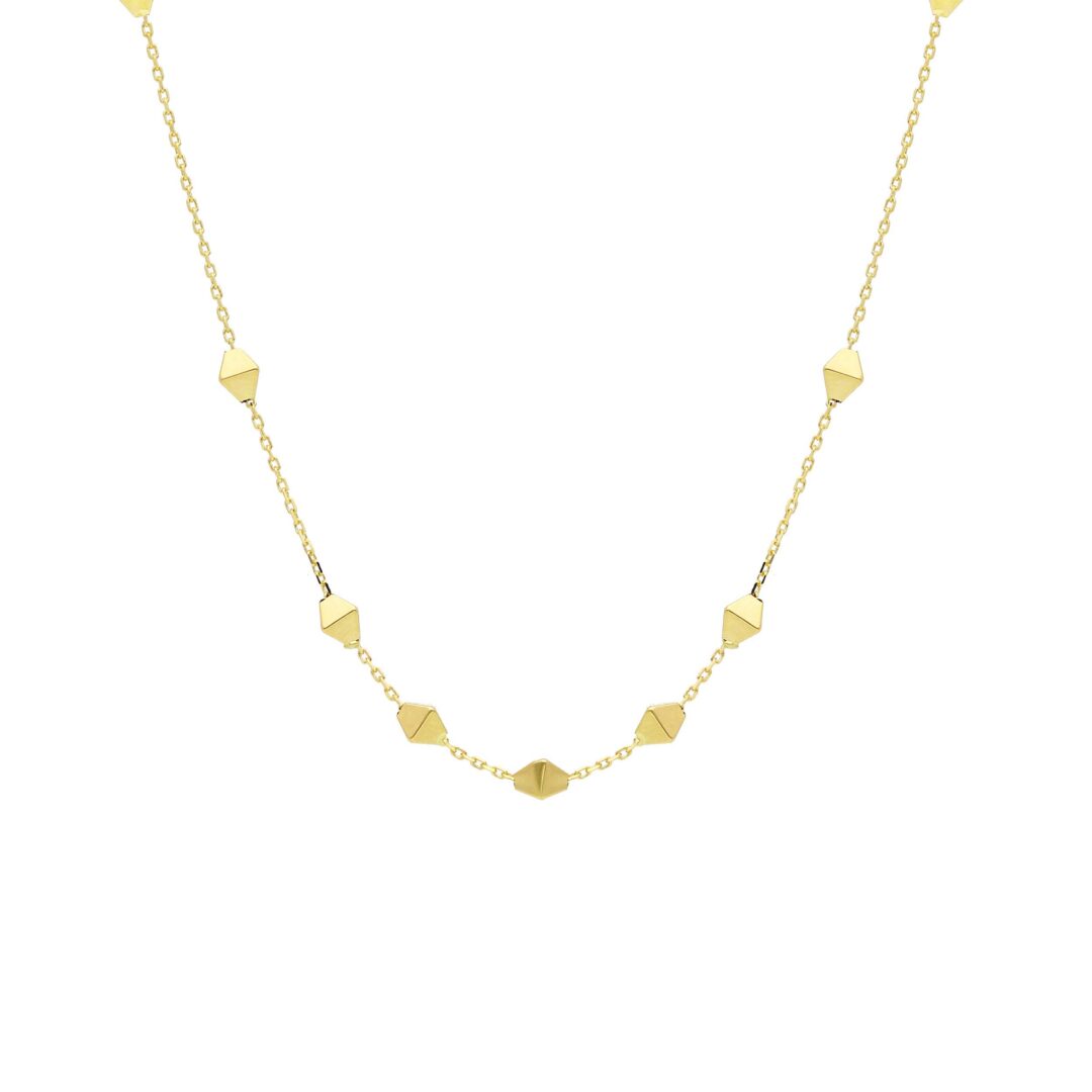 Girocollo in Oro Giallo 750 con Rombi