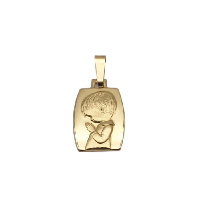 Ciondolo in Oro Giallo 750 con Bambino Mani Giunte