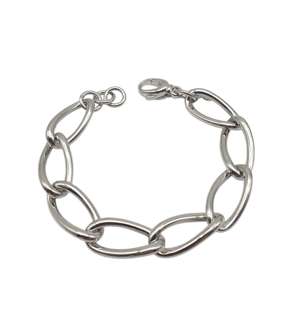 Bracciale Donna in Argento 925 a Maglia Allungata