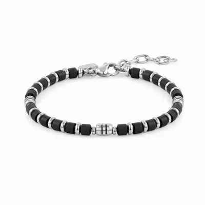 Bracciale Acciaio Uomo Nomination Instinct Style con Ematite Nera 027907/001