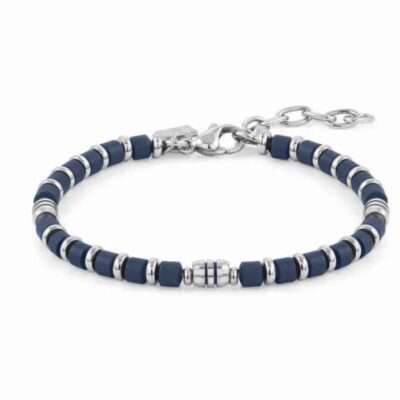 Bracciale Acciaio Uomo Nomination Instinct Style con Ematite Blu 027907/004