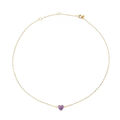 Collana Acciaio Dorato Donna Breil Candy con Ametista Tj3589