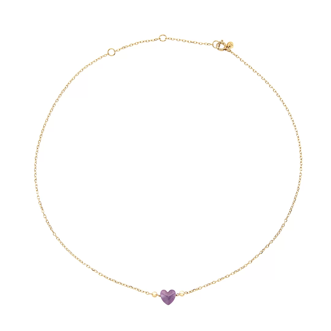 Collana Acciaio Dorato Donna Breil Candy con Ametista Tj3589