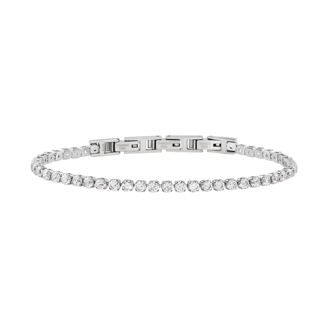 Bracciale Donna Breil Tennis in Acciaio con Zirconi Tj3593