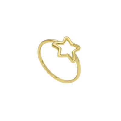 Anello con Stella In Oro 750 Giallo