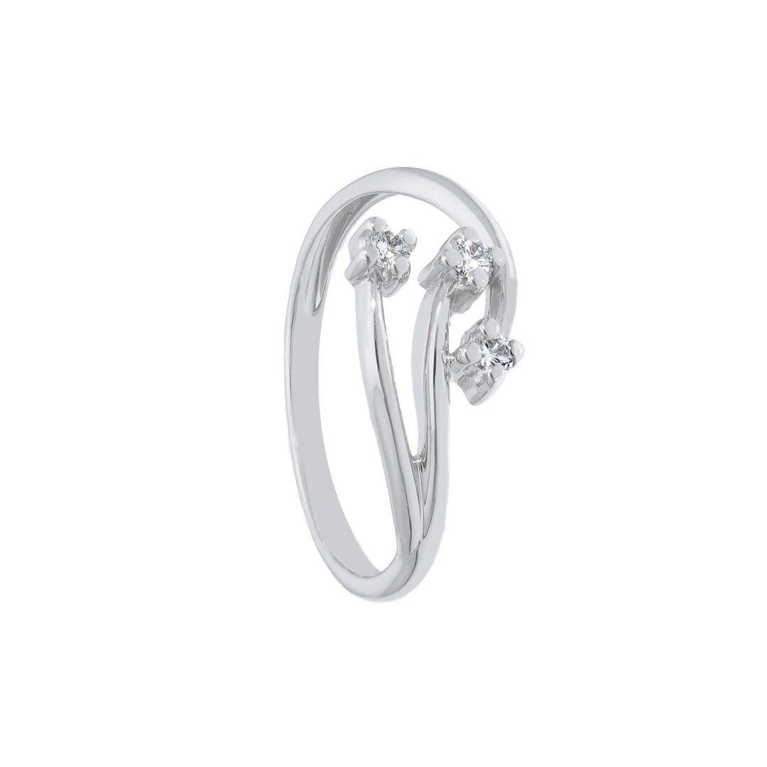 Anello In Oro Bianco 750 Trilogy Con Diamanti
