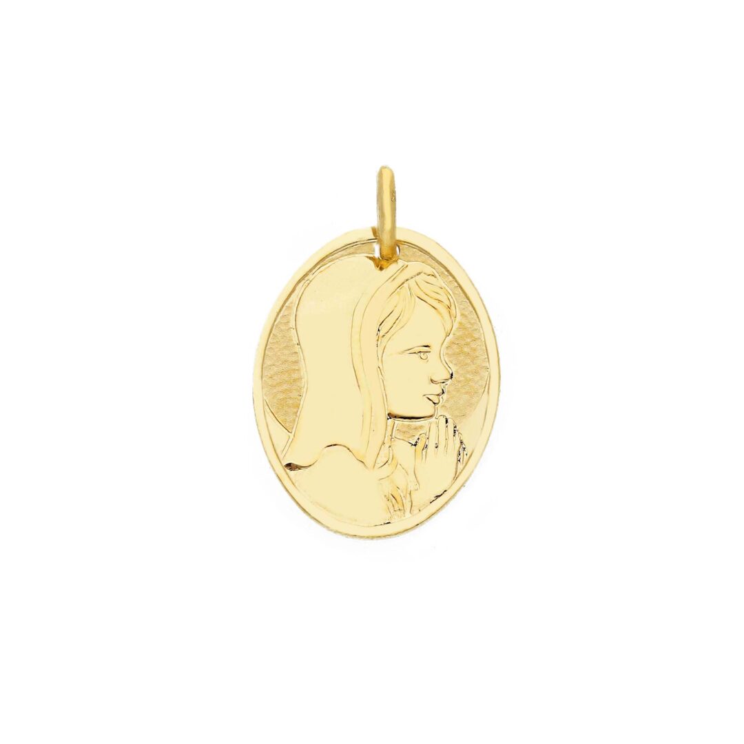 Medaglia con Madonna in Oro Giallo 750