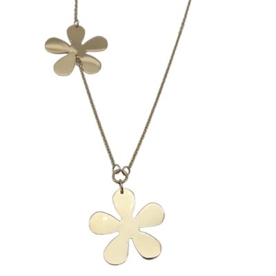 Girocollo Donna Oro Giallo 750 con Margherite
