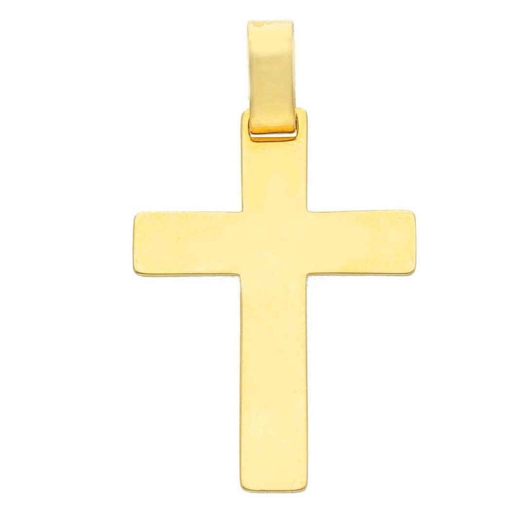 Croce Grande in Oro Giallo 750 Liscia