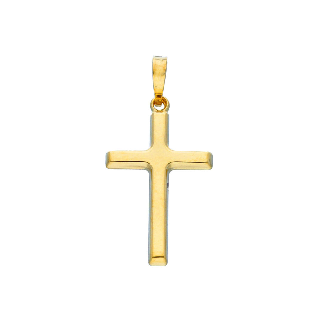 Croce Oro Giallo 750 Liscia Lucida
