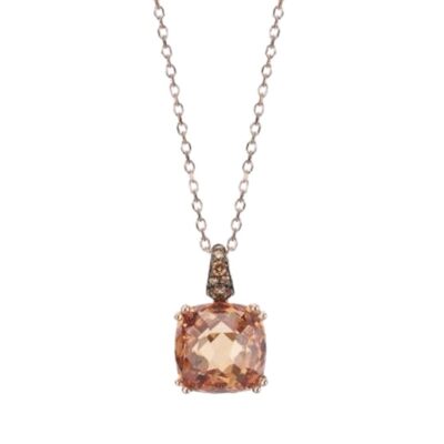 Girocollo Sovrani Donna In Argento Rosa Con Pietre Arancioni J9492