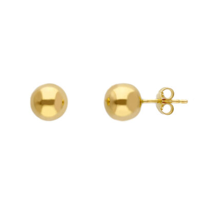 Orecchini a Lobo a Pallina 8 mm In Oro Giallo 750