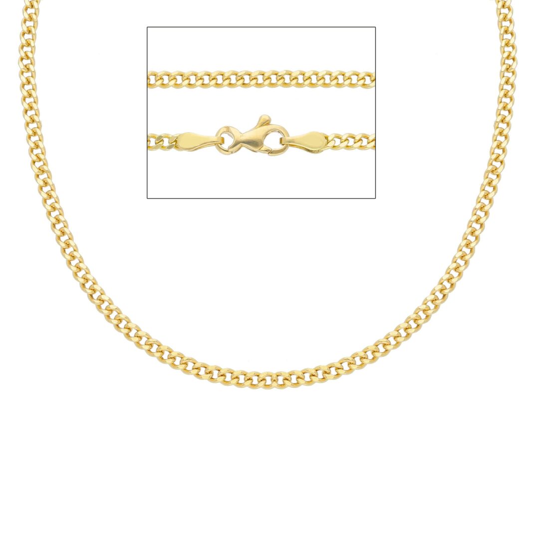 Catena Oro Giallo 750 Maglia Groumette Diamantata