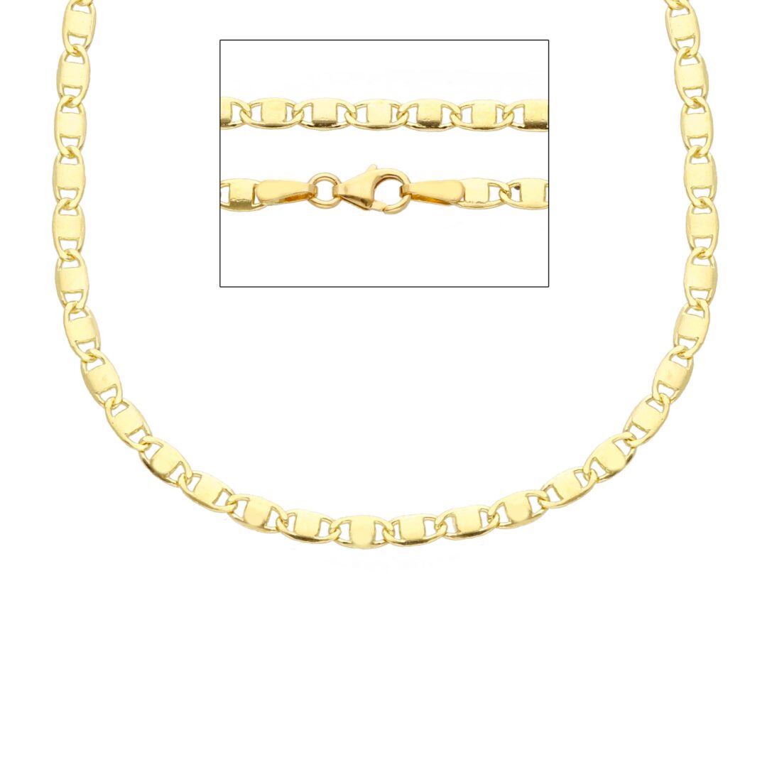 Catena Oro Giallo 750 Maglia Piatta Bombe’