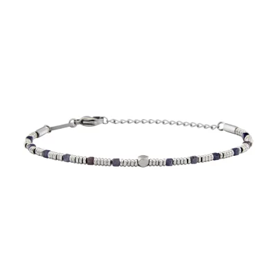 Bracciale Uomo in Acciaio e Radice di Zaffiro Breil Priam TJ3648