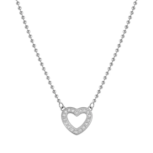 Collana G. collo Acciaio Nomination Soffio d’Amore con Cuore e Zirconi 134001/022