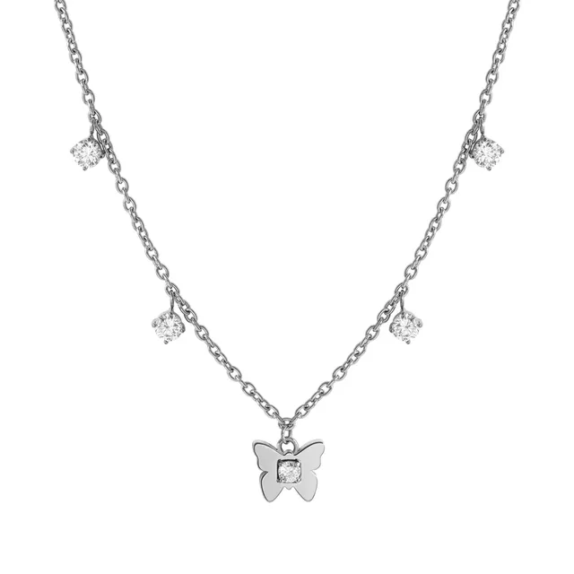 Collana G. collo Acciaio Nomination My Sophie con Farfalla e Zirconi 029901/013