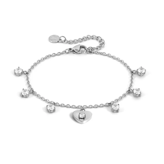 Bracciale Donna Acciaio Nomination My Sophie con Cuore e Zirconi 029900/022