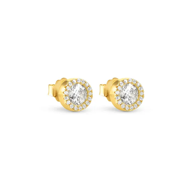 Orecchini Nomination Seidivina in Argento Dorato 925 e Zirconi 241404/012