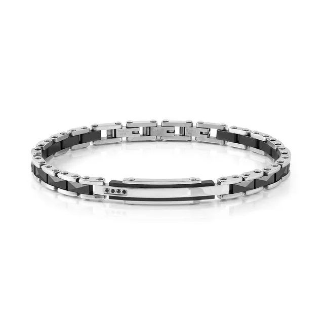 Bracciale Uomo Nomination in Acciaio con Diamanti Strong 028325/009