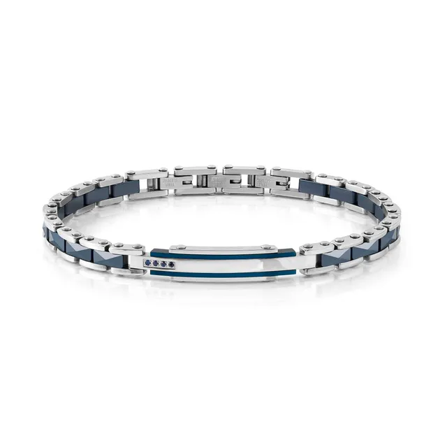 Bracciale Uomo Nomination in Acciaio con Zaffiri Strong 028325/030