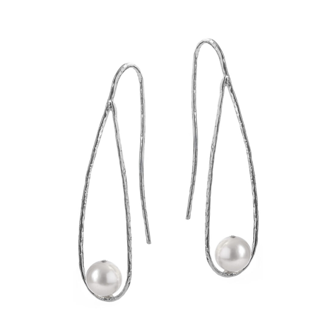 Orecchini Giulia Pendenti In Argento Athena con Perle OR7696