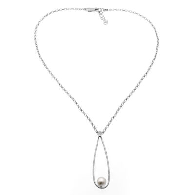Girocollo Giulia In Argento Naturale Athena con Perla MPCN6370