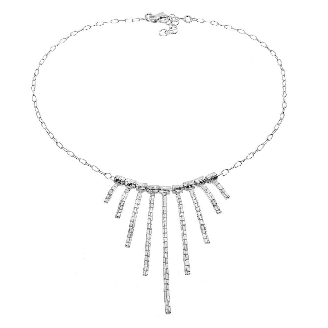 Girocollo Samantha In Argento Naturale Athena con Centrale a Raggiera CN6386