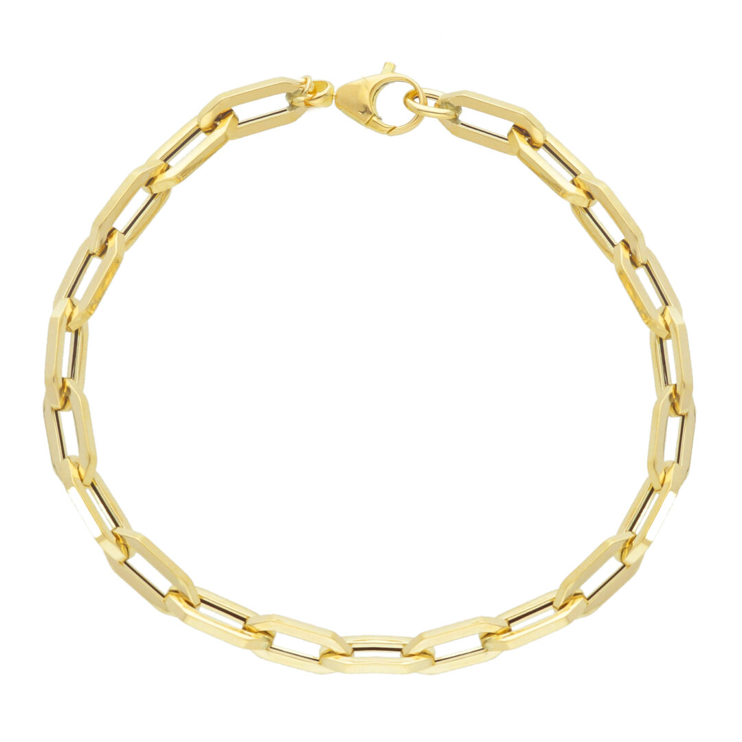 Bracciale Donna In Oro Giallo 750 con Maglia Squadrata