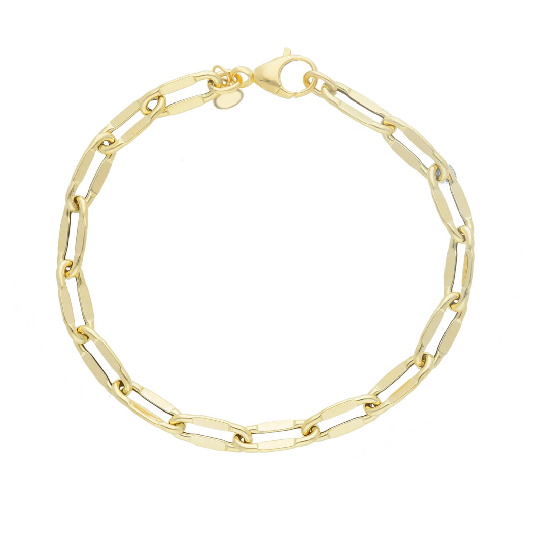 Bracciale Donna In Oro Giallo 750 con Maglia Fantasia